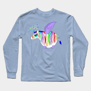 Rainbow zebra-fly Long Sleeve T-Shirt